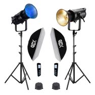 GDX EXC-180RGB-II Rgb Led Video Işığı 2'li Gridli 60x90 Softbox + 260 cm Kalın Işık Ayağı Full Set