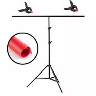 GDX Red 120x200 cm Kırmızı PVC Seyyar Fon Perde