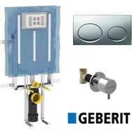 Geberit Alpha 8 cm Gömme Rezervuar 3 Parça Set