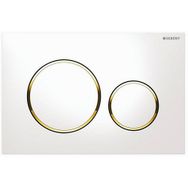Geberit Sigma20 115.882.KK.1 Beyaz-Altın-Beyaz Çift Basmalı Kumanda Kapağı
