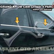 Geely Emgrand Paslanmaz Çelik 4 Parça Krom Cam Çıtası