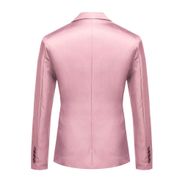 Generisch 2025 Dar Kesim Hafif Pembe Standart Kesim Blazer Erkek Takım Ceket