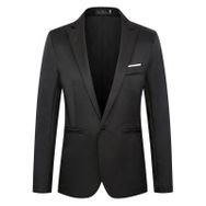 Generisch 2025 Dar Kesim Modern Siyah Blazer Erkek Takım Ceket