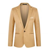 Generisch 2025 Hafif Standart Haki Sportif Slim Blazer Erkek Takım Ceket