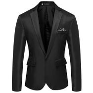 Generisch 2025 Modern Dar Kesim Rahat Siyah Blazer Erkek Takım Ceket