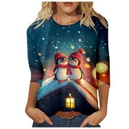 Generisch F Noel 3/4 Kollu Tatlı Desenli Kazak Model Kış Yuvarlak Yaka Uzun Kollu Süveter Moda Bol Üst Giyim Pembe Kadın Kazağı