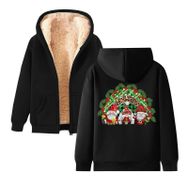 Generisch Noel Baskı 2025 Boş Zaman Kış Zarif Kapüşonlu Uzun Kollu Siyah Schwarz-B Kadın Sweatshirt