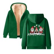 Generisch Noel Baskı 2025 Boş Zaman Kış Zarif Kapüşonlu Uzun Kollu Yeşil-A Kadın Sweatshirt