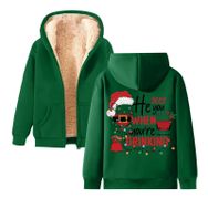 Generisch Noel Baskılı 2025 Kapüşonlu Kışlık Uzun Kollu Yeşil-2 Kadın Sweatshirt
