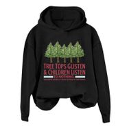 Generisch Noel Baskılı 2025 Kış Kapüşonlu Uzun Kollu Gündelik C-Siyah Kadın Sweatshirt