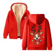 Generisch Noel Baskılı 2025 Modern Kapüşonlu Uzun Kollu Gündelik Kırmızı-1 Kadın Sweatshirt