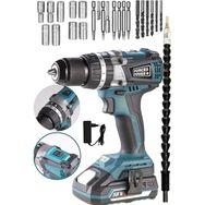 Germany Blue-Xline Pro 58 V 8 Ah Metal Şanzıman Çift Akülü Şarjlı Vidalama Full Matkap Seti