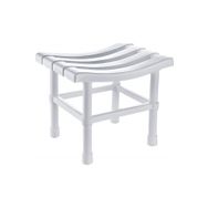 Geseus CLK-124 Çelik Ayna Kare Çok Amaçlı Tabure Beyaz Banyo Taburesi