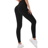 Getervb Scrunch Butt Push Up Jogging Yüksel Bel Opak Dikişsiz A-Siyah Kadın Tayt