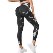 Getervb Scrunch Butt Push Up Jogging Yüksel Bel Opak Dikişsiz C-Siyah Kadın Tayt