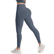 Getervb Scrunch Butt Push Up Jogging Yüksel Bel Opak Dikişsiz Koyu Gri Kadın Tayt