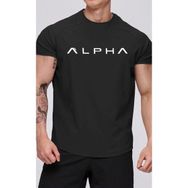 Ghassy Co. Alpha Siyah Sports Reglan Oval Kesim Penye Erkek T-shirt