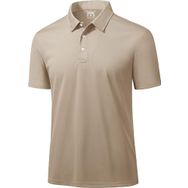 Ghassy Co. Golf Bej Dry Fit Classic Tenis Casual Polo Yaka Erkek T-shirt