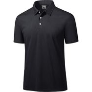 Ghassy Co. Golf Siyah Dry Fit Classic Tenis Casual Polo Yaka Erkek T-shirt