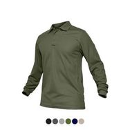 Ghassy Co. Jersey Haki Golf Polo Gömlek Pike Performans Taktik Askeri Uzun Kollu Erkek T-shirt