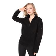 Ghassy Co. Kadın Siyah Yarım Fermuarlı Sweatshirt