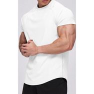 Ghassy Co. Running Beyaz Sports Reglan Oval Kesim Penye Erkek T-shirt