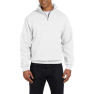 Ghassy Co. Silver Beyaz Dik Yaka Yarım Fermuarlı Erkek Sweatshirt
