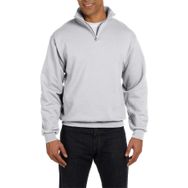 Ghassy Co. Silver Gri Melanj Dik Yaka Yarım Fermuarlı Erkek Sweatshirt