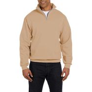 Ghassy Co. Silver Taba Dik Yaka Yarım Fermuarlı Erkek Sweatshirt