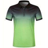 Gibz Degrade Slim-Fit Yeşil Kısa Kollu Erkek Polo T-shirt
