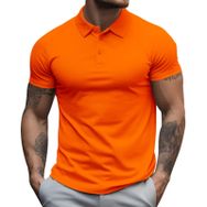 Gibz Retro Turuncu Yarım Kollu Yuvarlak Yaka Erkek T-shirt