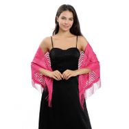 Gibz Vitage Pembe Püsküllü Kadın Şal