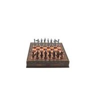 Gift Home Metal Satranç Takımı Büyük Pegasus Antik Gül Sandıklı Masif Ahşap Satranç Tahtası