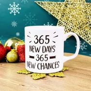 Gift Moda 365 Yeni Gün 365 Yeni Şans Yılbaşı Tasarımlı Kupa