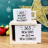 Gift Moda 365 Yeni Gün 365 Yeni Şans Yılbaşı Tasarımlı Kutulu Kupa