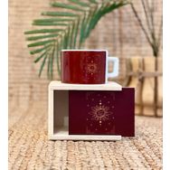 Gift Moda Kızıl Tarot Ay Güneş Tasarımlı Kutulu Kupa