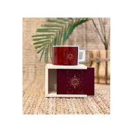 Gift Moda Kızıl Tarot Ay Güneş Tasarımlı Kutulu Kupa