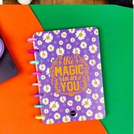 Gift Moda Mor Papatya Tasarımlı Yeni Nesil Kalp Spiralli Defter