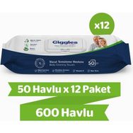 Giggles 12x50 Adet 600 Vücut Temizleme Havlusu