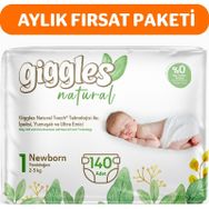 Giggles Natural No:1 Yenidoğan 140 Adet Bebek Bezi