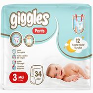 Giggles Pants No:3 Midi 34 Adet Külot Bebek Bezi