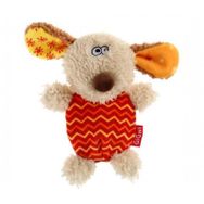 GiGwi 6222 Plush Friendz Sesli Fare Gri-Kırmızı Peluş Köpek Oyuncağı