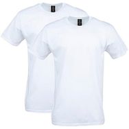 Gildan Stil G64000 Beyaz Yumuşak Stil Pamuklu 2'li Paket Erkek T-shirt