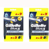 Gillette Blue3 Comfort Slalom 2 Adet 6+2'li Kullan At Tıraş Bıçağı
