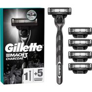 Gillette Mach3 Charcoal Tıraş Makinesi ve 5 Yedek Tıraş Bıçağı