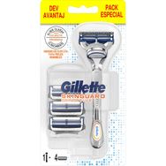 Gillette Skinguard Tıraş Makinesi + 4'lü Yedek Tıraş Bıçağı Tıraş Seti