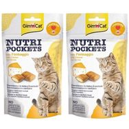 GimCat 2x60 gr Nutripockets Peynir Taurin Kedi Ödülü