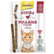 GimCat 4x20 gr Sticks Tavuklu ve Ciğerli Taurinli Kedi Ödül Çubuğu