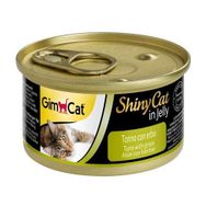 GimCat 70 gr Shinycat Ton Balıklı Çimenli Jöleli Kedi Konservesi