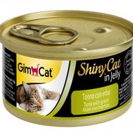 GimCat 70 gr Shinycat Tuna Balıklı Çimenli Yetişkin Konserve Kedi Maması